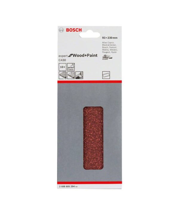 Sanding sheets – Clamped Sanding sheet Expert for Wood 93 x 230, 80 (10pcs)
