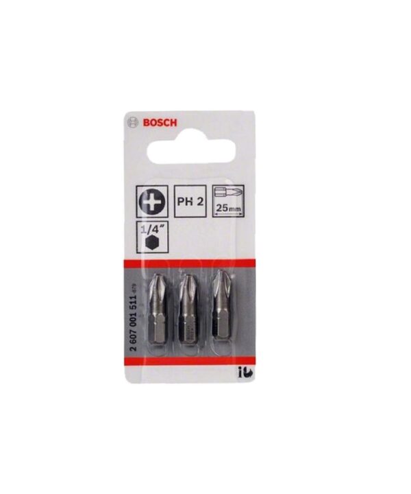 Screwdriver Bits – Extra Hard PH 2, 25 mm (3 pcs)