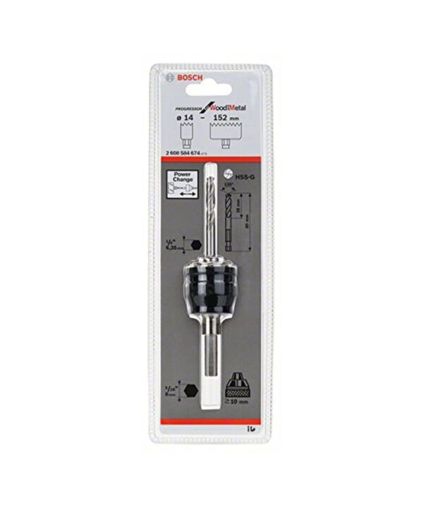 Hole saws – SDS-plus adapters, Power-Change adapter 8 mm hex shank
