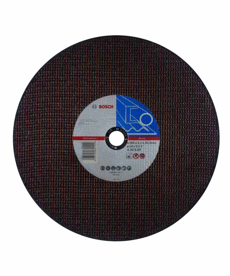 Cutting discs - Standard for straight cutting disc, 355 mm, 25,40 mm, 3,1 mm