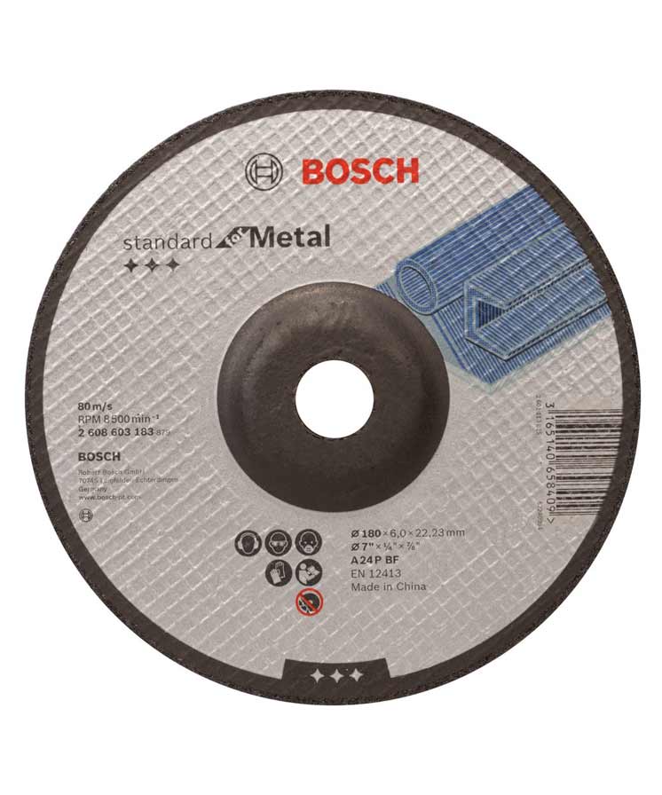 Cutting discs - Standard for grinding disc with depressed centre, 180 mm, 22,23 mm, 6,0 mm
