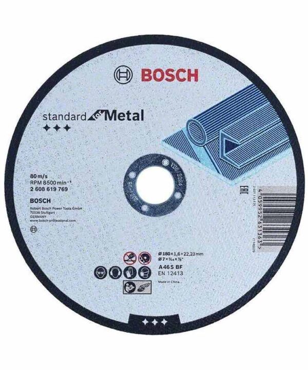 Cutting discs – Standard for cutting disc with straight centre, 230 mm, 22,23 mm, 1,9 mm
