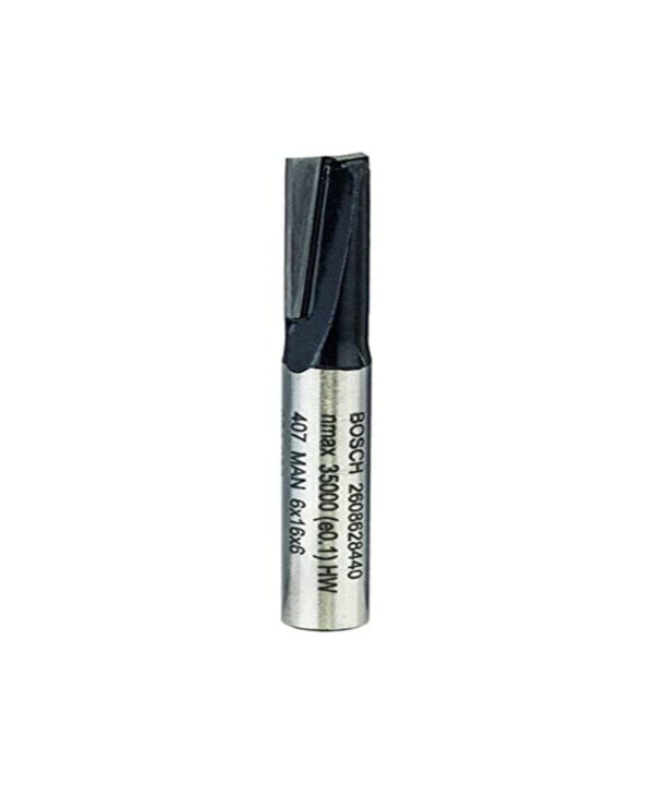 Straight Router bits – Straight bit 6 mm, D1 8 mm, L 19,6 mm, G 51 mm