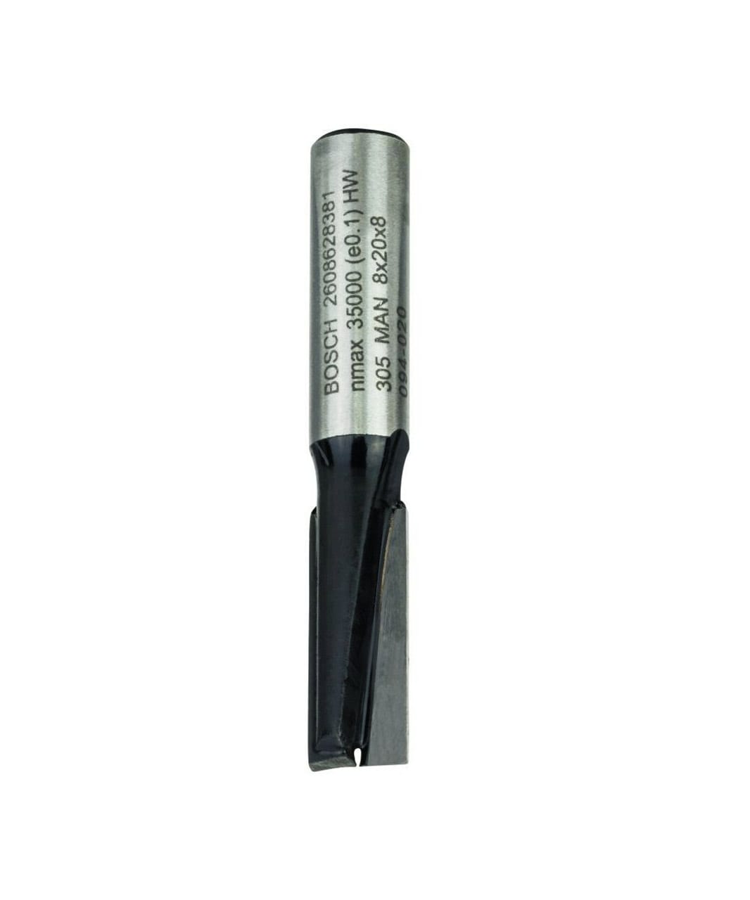 Straight Router bits - Straight bits 8 mm, D1 8 mm, L 20 mm, G 51 mm