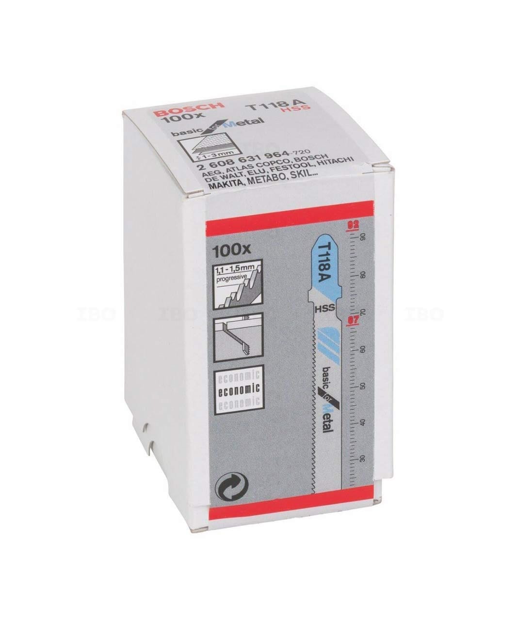 Jigsaw Blades – T 118 A Basic for Metal (100pcs)