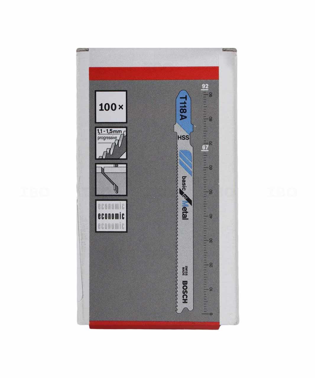 Jigsaw Blades – T 118 A Basic for Metal (100pcs)