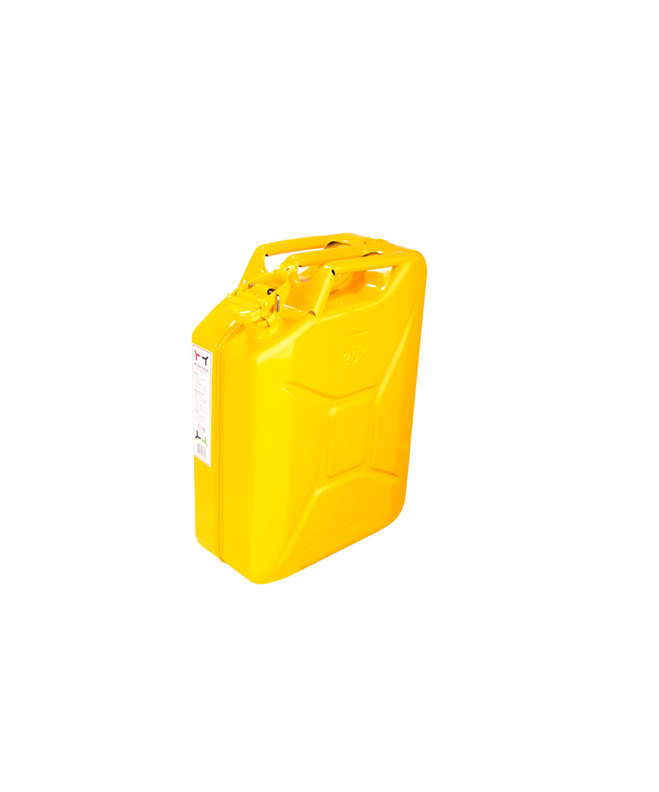 Ryobi - JC-20LY - Yellow 20L Steel Diesel Fuel Jerrycan with S-Pin